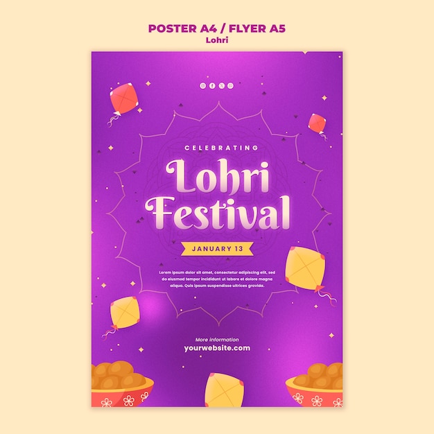 Diseño de plantilla de lohri