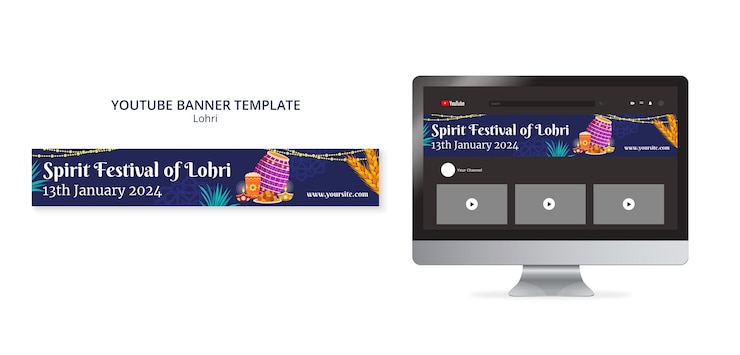 PSD gratuito diseño de plantilla de lohri