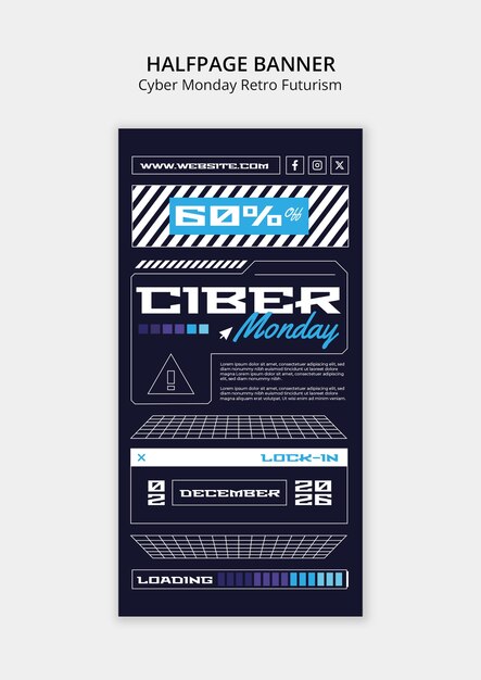 Diseño de plantilla de lunes cibernético