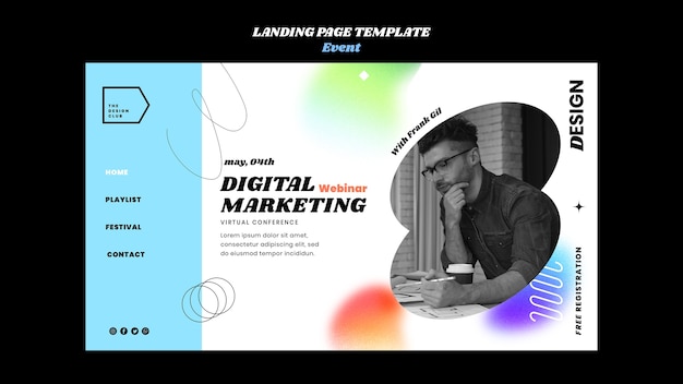 Diseño de plantilla de marketing digital