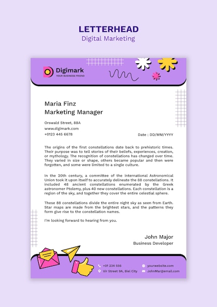 Diseño de plantilla de marketing digital