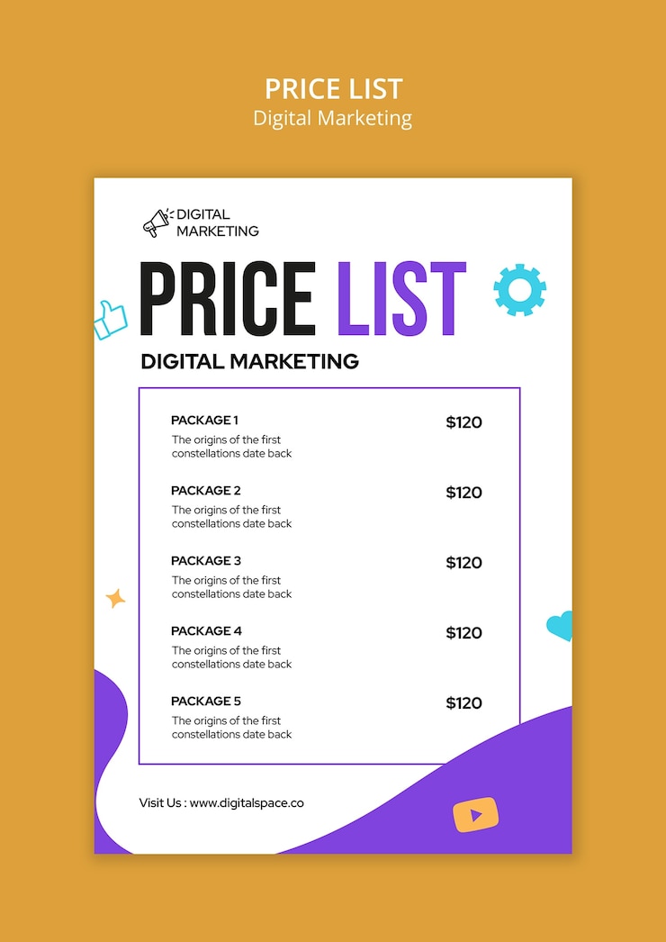 PSD gratuito diseño de plantilla de marketing digital