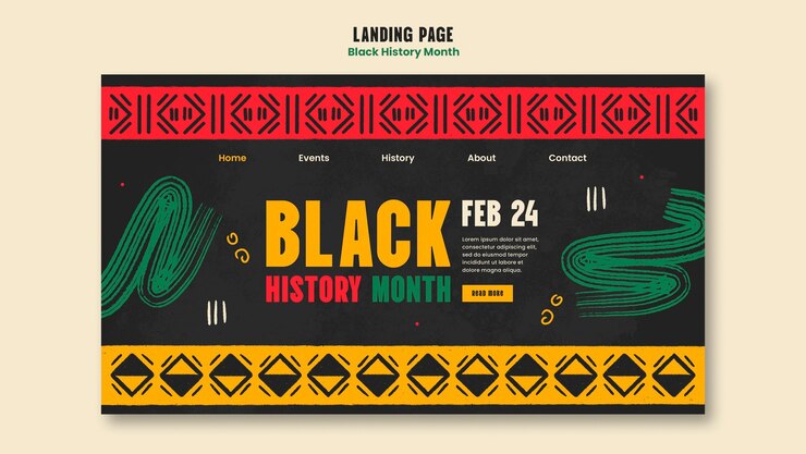 PSD gratuito diseño de plantilla del mes de la historia negra
