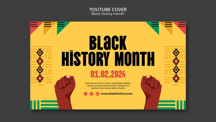 PSD gratuito diseño de plantilla del mes de la historia negra
