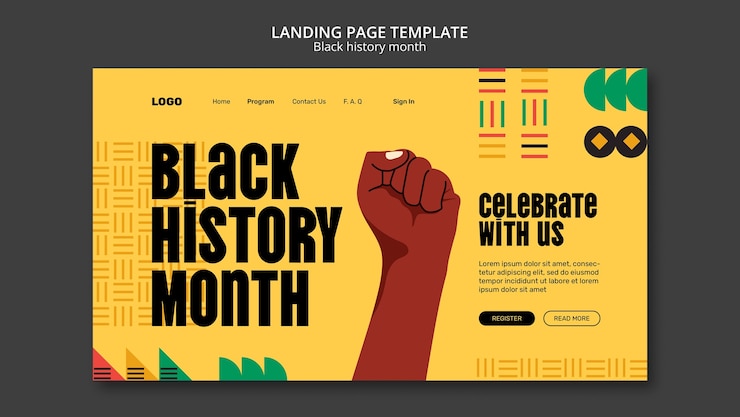 PSD gratuito diseño de plantilla del mes de la historia negra
