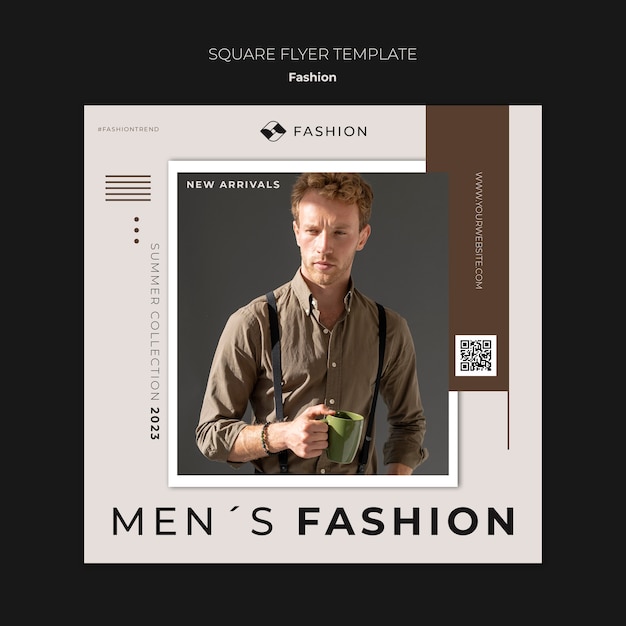 PSD gratuito diseño de plantilla de moda masculina