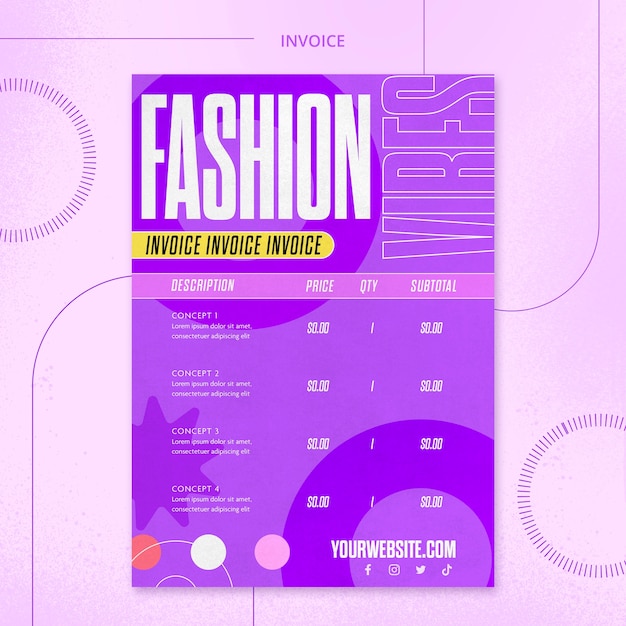 PSD gratuito diseño de plantilla de moda