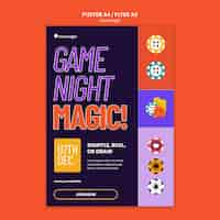 PSD gratuito diseño de plantilla de la noche de juego