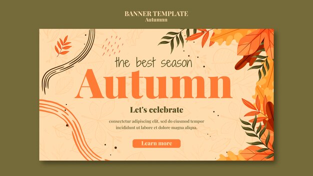 Diseño de plantilla de otoño