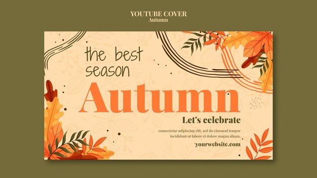 Diseño de plantilla de otoño