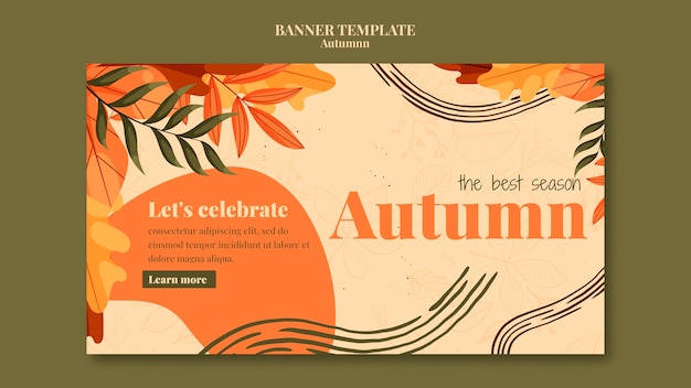 Diseño de plantilla de otoño
