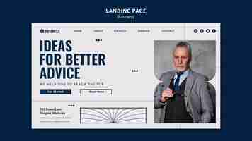 PSD gratuito diseño de plantilla de página de landign de negocios