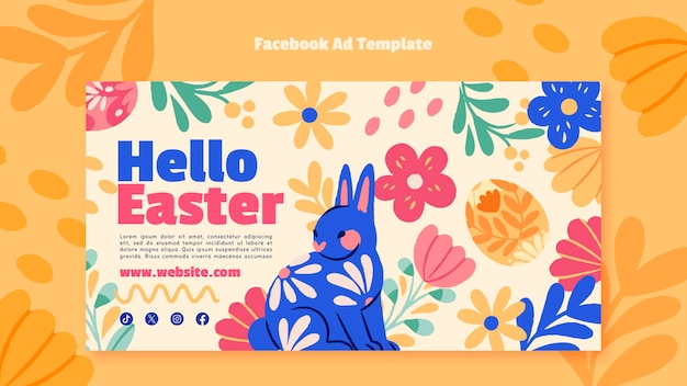 PSD gratuito diseño de plantilla de pascua