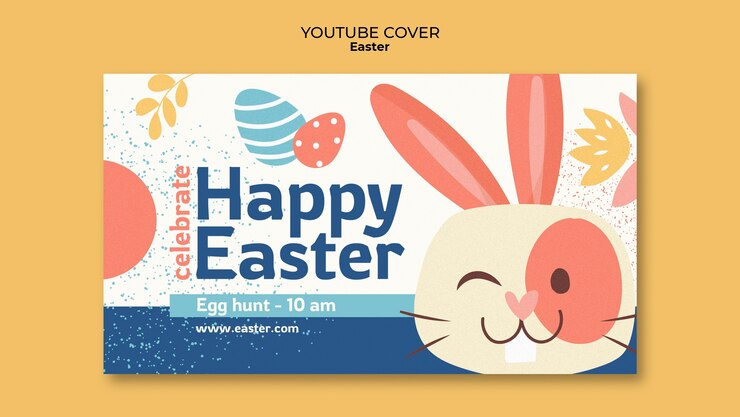 PSD gratuito diseño de plantilla de pascua