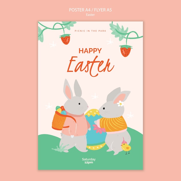 Diseño de plantilla de Pascua