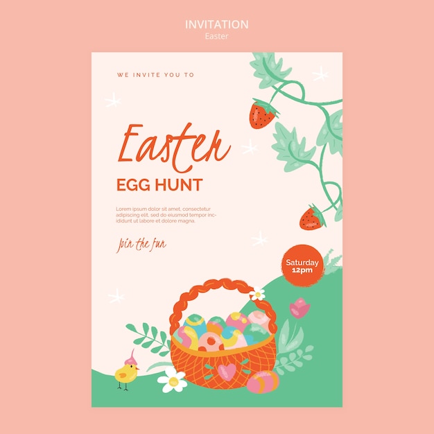 Diseño de plantilla de Pascua