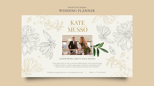 Diseño de plantilla de planificador de bodas