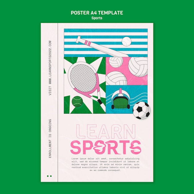 Diseño de plantilla de póster deportivo