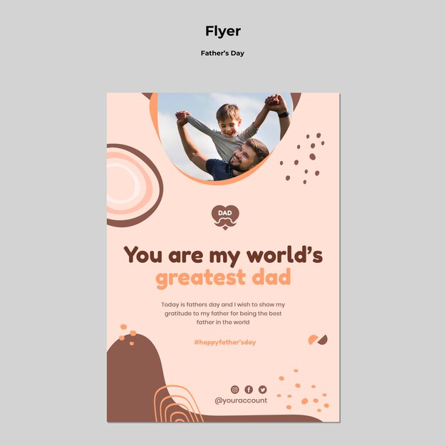 Diseño de plantilla de póster del día del padre