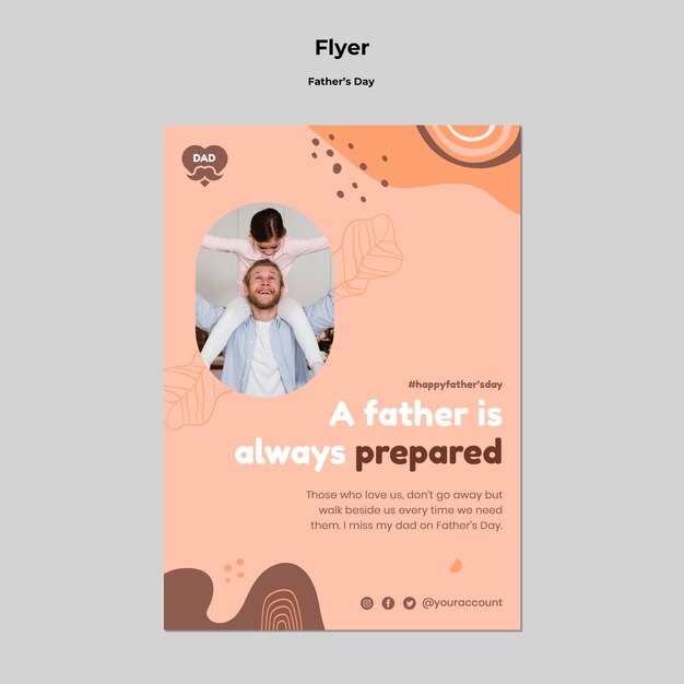 Diseño de plantilla de póster del día del padre