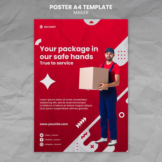 Diseño de plantilla de póster publicitario
