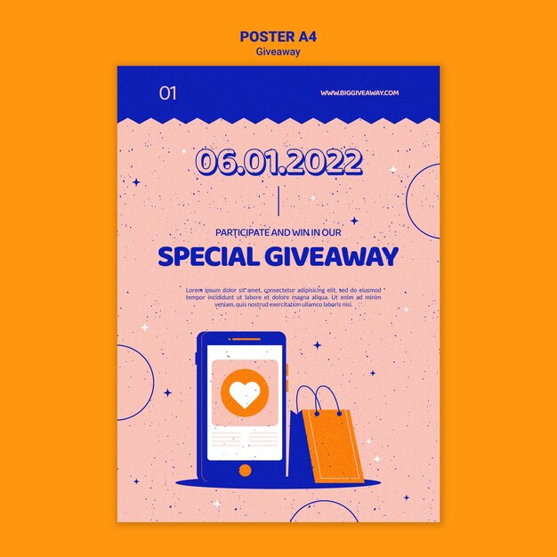 Diseño de plantilla de póster de regalo