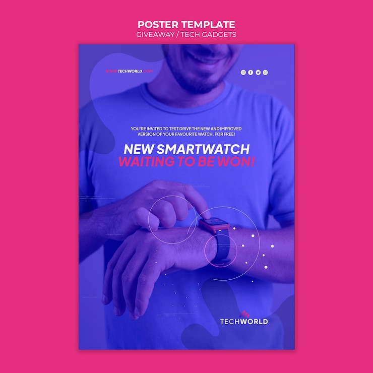 PSD gratuito diseño de plantilla de póster de regalo