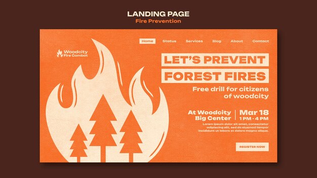 Diseño de la plantilla de prevención de incendios