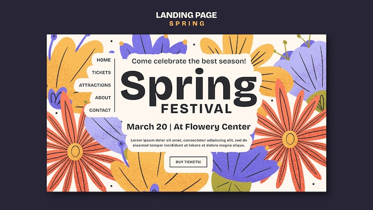 PSD gratuito diseño de plantilla de primavera