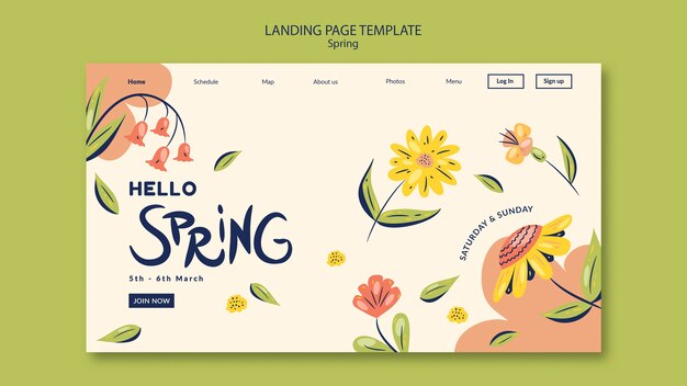 Diseño de plantilla de primavera