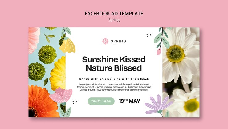 PSD gratuito diseño de plantilla de primavera