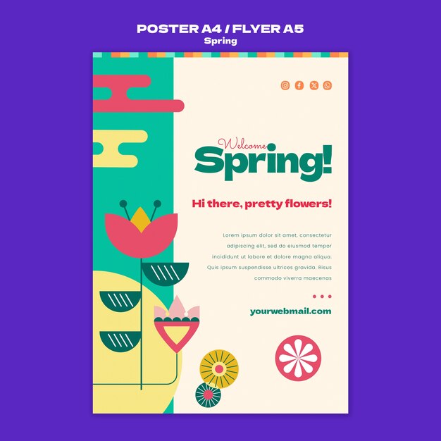 Diseño de plantilla de primavera
