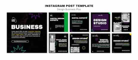 PSD gratuito diseño de plantilla de publicaciones de instagram de negocios