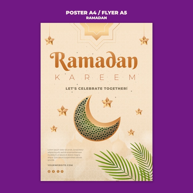 PSD gratuito diseño de plantilla de ramadán