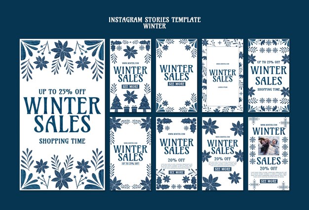 Diseño de plantilla de rebajas de invierno.