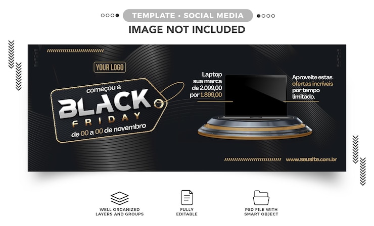 PSD gratuito diseño de plantilla de renderizado 3d de viernes negro de banner de publicación de redes sociales para campaña de marketing