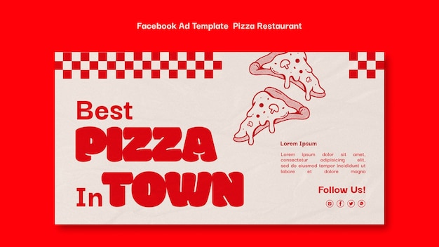 PSD gratuito diseño de plantilla de restaurante de pizza