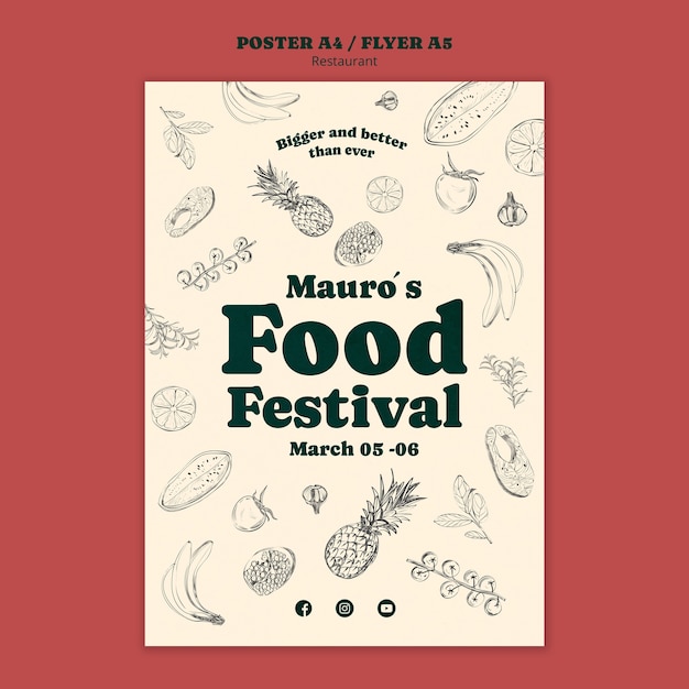 Diseño de plantilla de restaurante