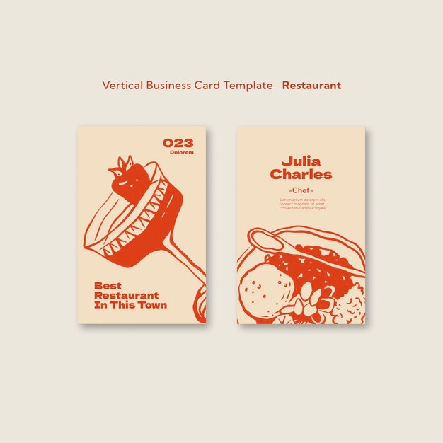 Diseño de plantilla de restaurante