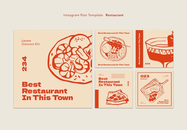Diseño de plantilla de restaurante