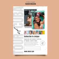 PSD gratuito diseño de plantilla de revista de moda