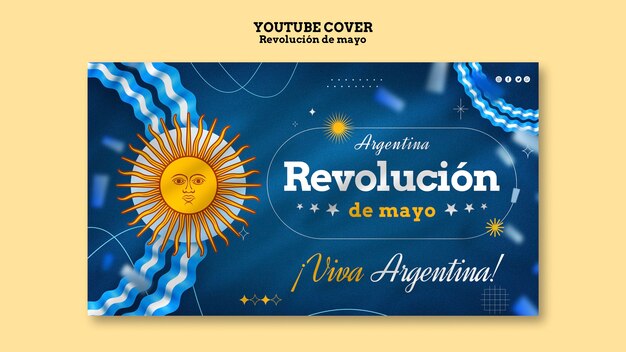 Diseño de plantilla de revolución de mayo.