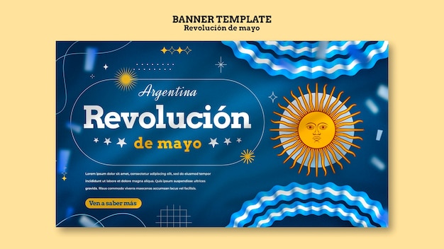 Diseño de plantilla de revolución de mayo.