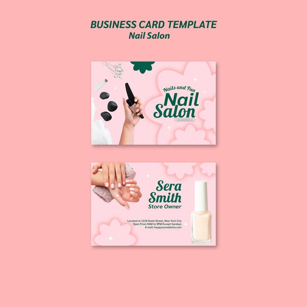 Diseño de plantilla de salón de uñas