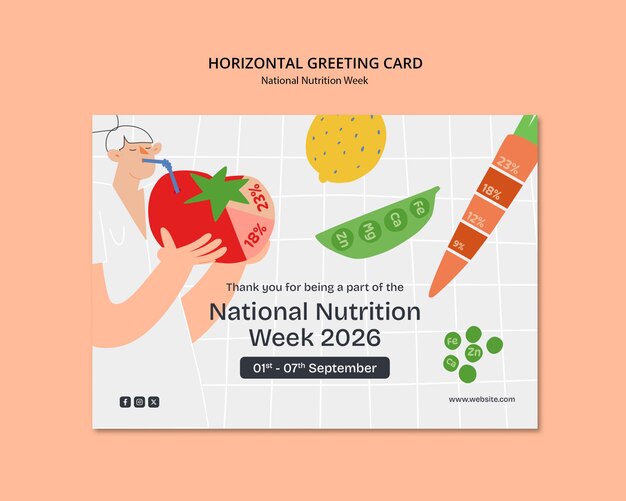 Diseño de la plantilla de la Semana Nacional de la Nutrición
