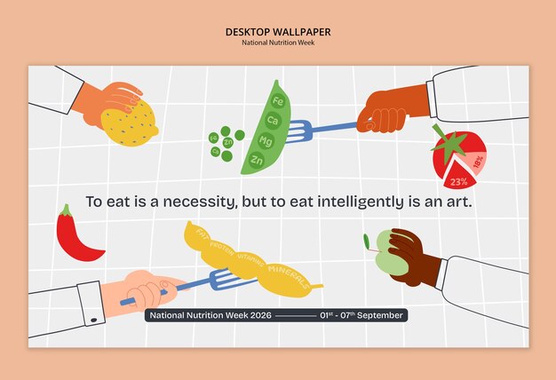 Diseño de la plantilla de la Semana Nacional de la Nutrición