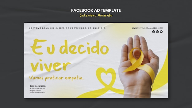 PSD gratuito diseño de plantilla de septiembre amarelo