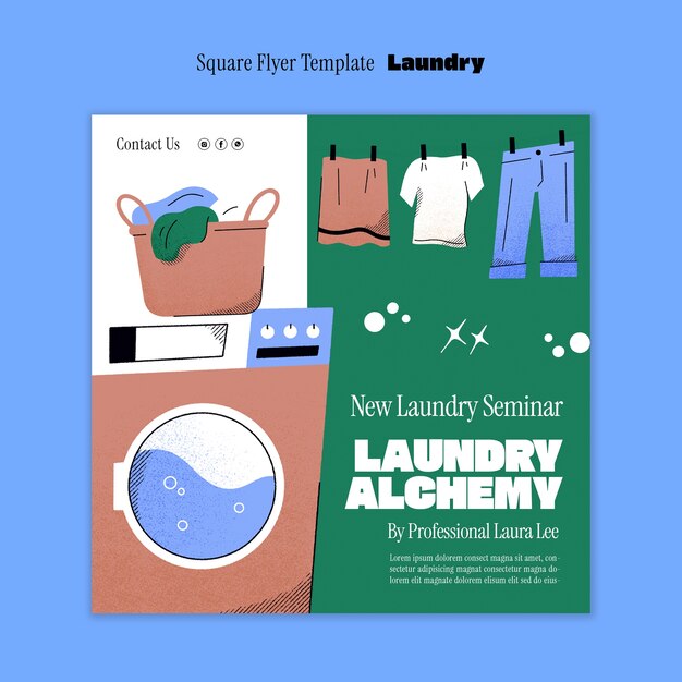 Diseño de la plantilla de servicio de lavandería