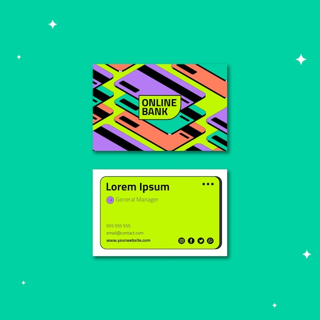 Diseño de plantilla de servicios bancarios