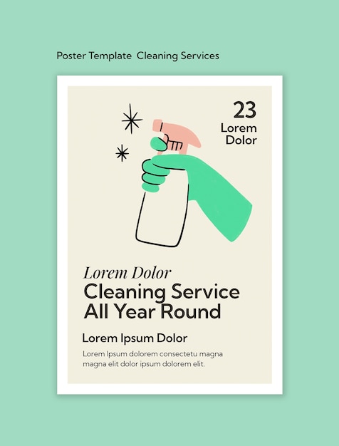 Diseño de la plantilla de los servicios de limpieza